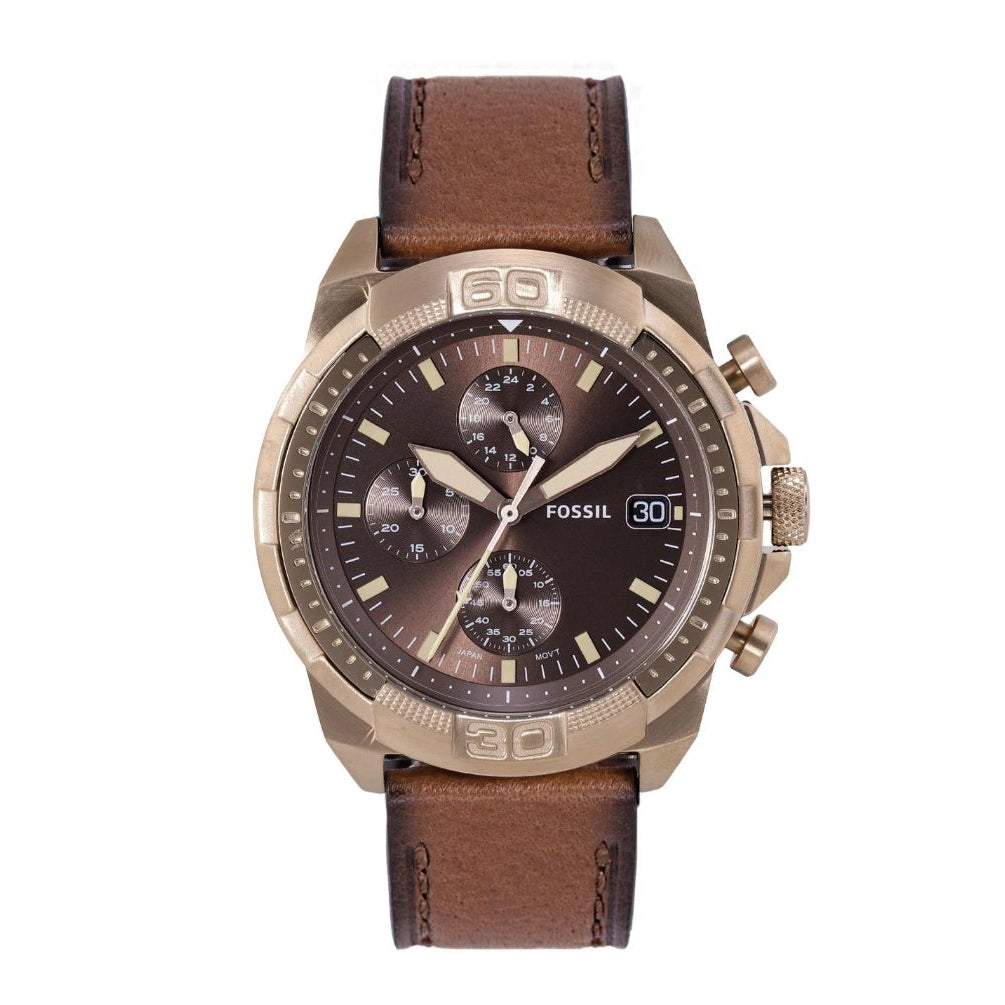 Fossil Bronson Chronograph Luggage Leather